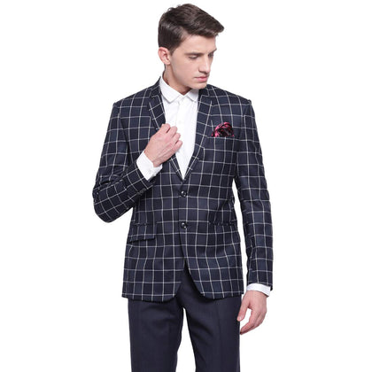 Men's Slim Fit Formal/Party Check Blazer